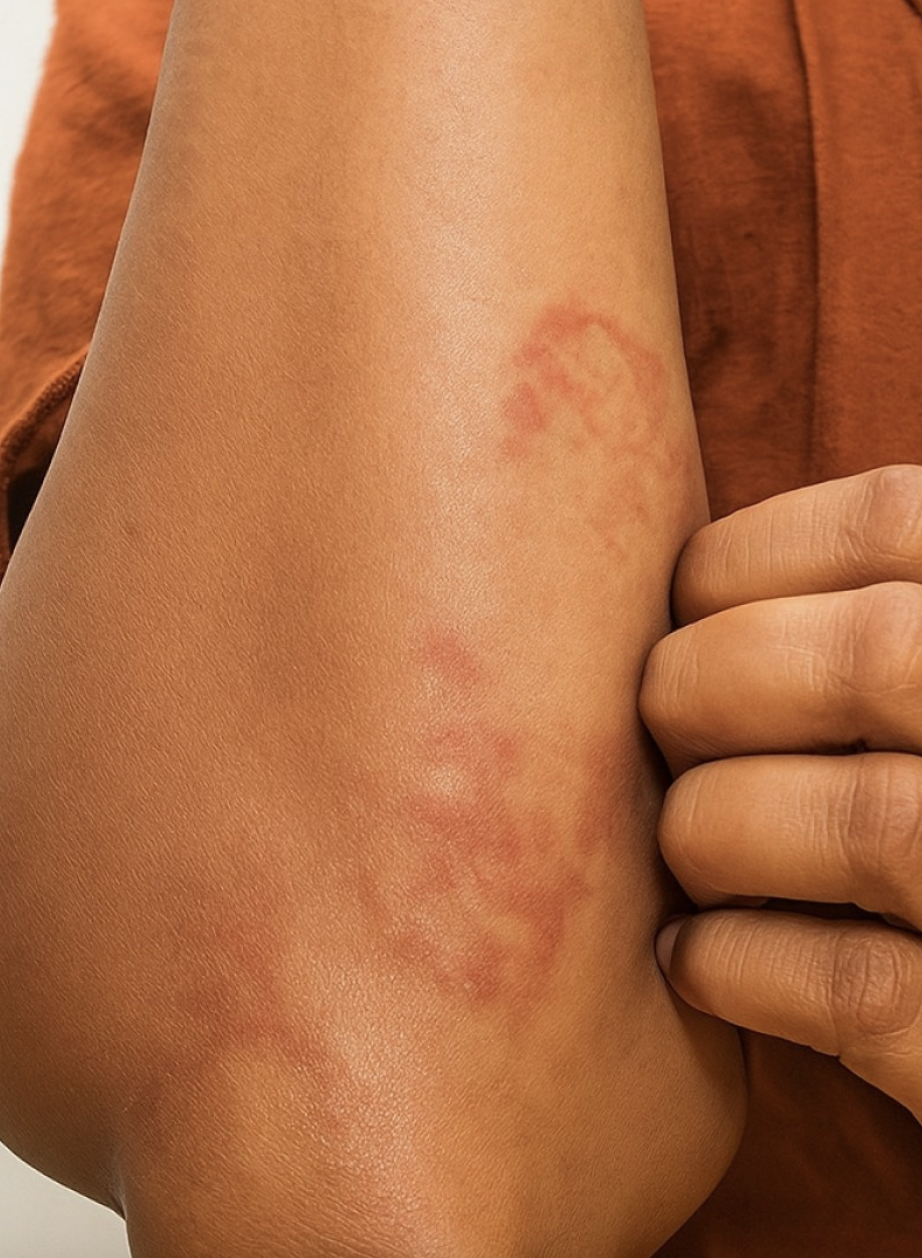 Medical illustration of infectious skin conditions
